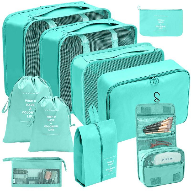 10 Piece Set of Travel Organizer Bags