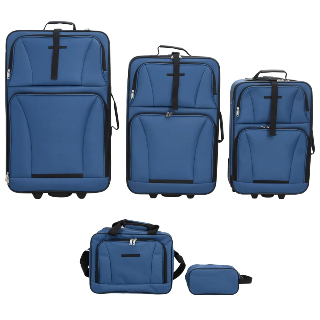 Soft-sided Travelers 5-piece Suitcase Combo