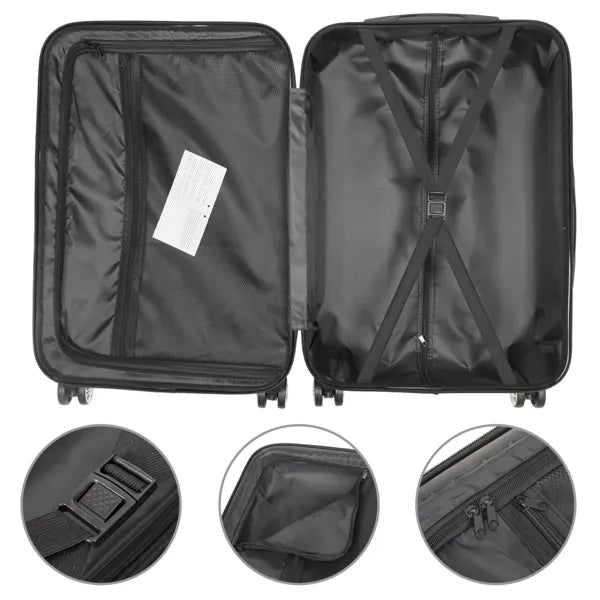 3-piece Hard Shell Suitcase Set - 20" 24" 28"