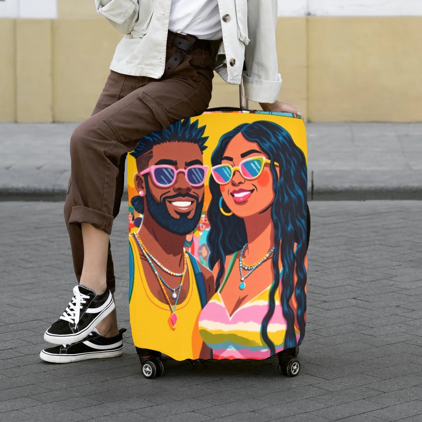 Couple XL Luggage Cover