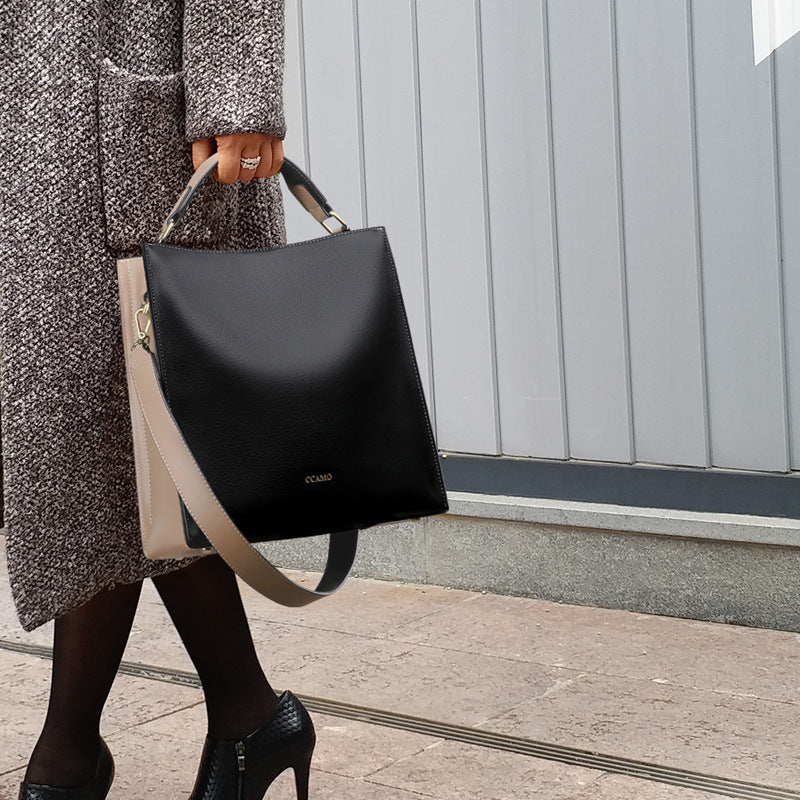 Giovanni's Two-Tone Shoulder Handbag