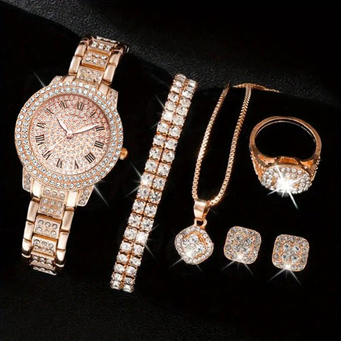 Ladies' High-End Watch With Diamond Studded Gift Set