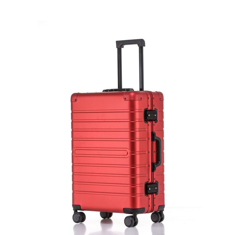 VALIGIA RIGIDA Aluminum Magnesium Alloy Universal Wheel; Airline Approved Premium Metal Zipper Less Suitcase